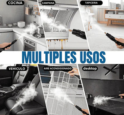 Limpiador a Vapor Presurizado Portátil 2500W